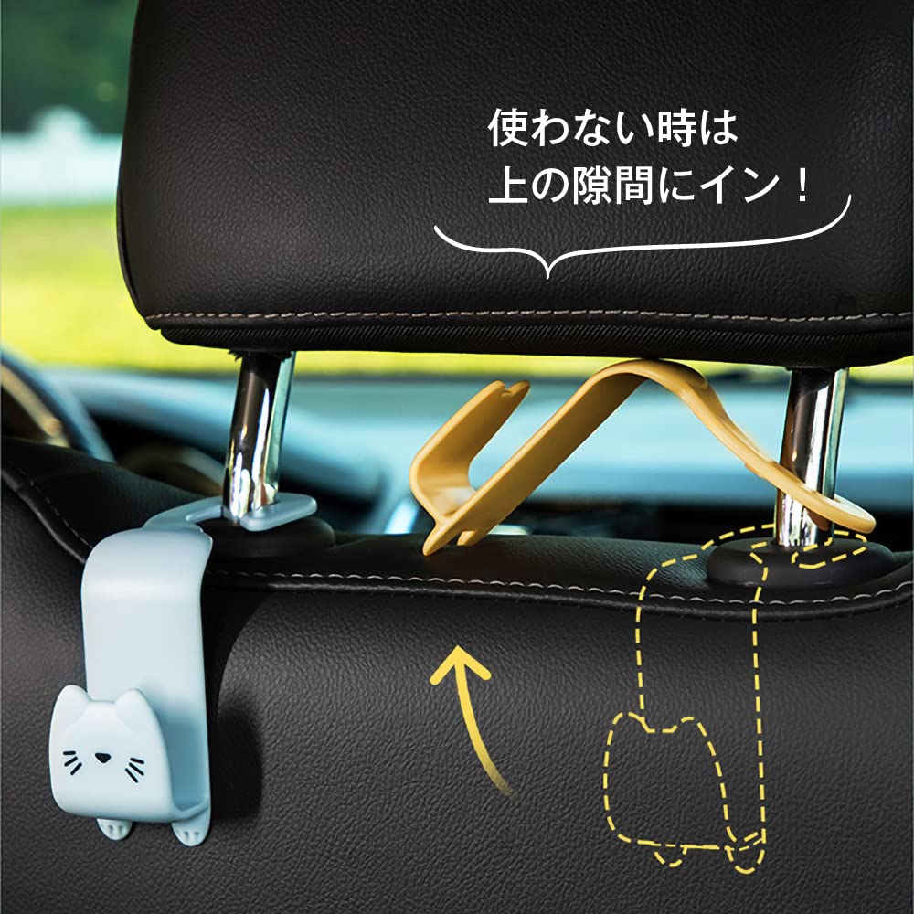 shttown Car Headrest Hook Luggage Rack Cute Animal Easy Installation