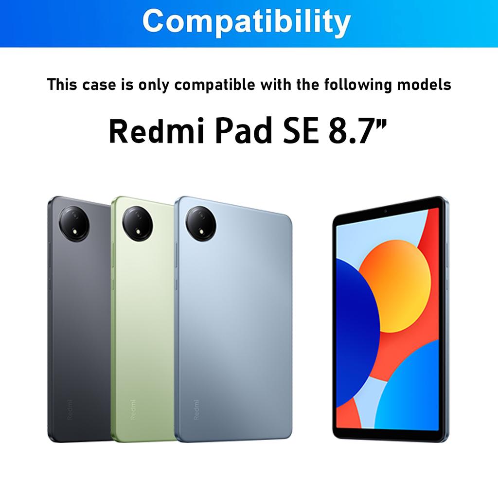 Tablet Case for Redmi Pad SE 8.7 Inch, Keyboard Cover for Redmi Pad SE 8.7-inch