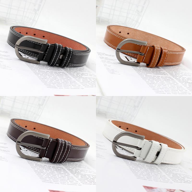 Student Popular Pin Buckle Decorative Jeans Bandwidth Casual Pu Belt Women'S Tide Belt