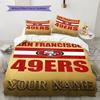 Name Custom SF 49ers Pattern Bedding Set Quilt Cover Pillowcase Home Decor Gift (1 * duvet cover + 2 * pillowcase, without core)