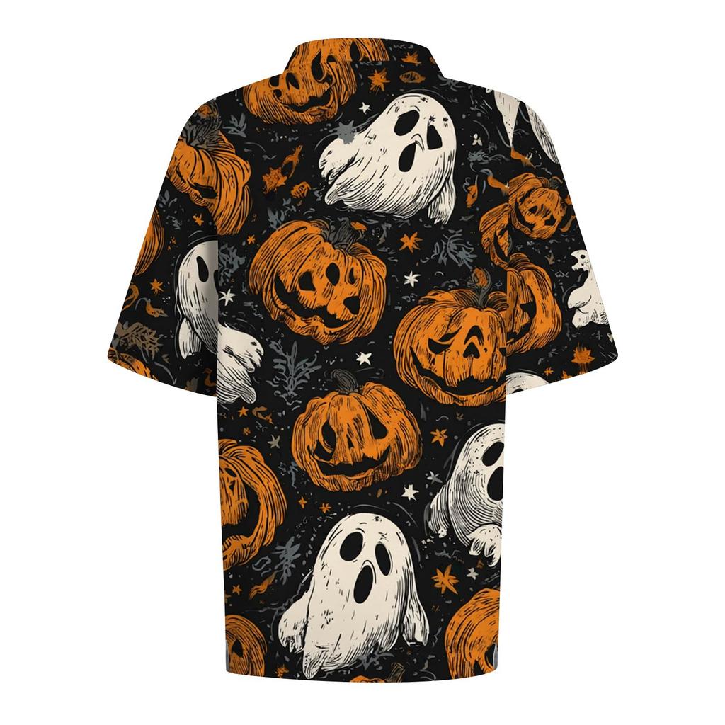 Dammode Casual Lapel kortärmad skjorta med tryckknappar för kvinnor