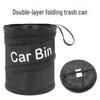 Folding Mini Car Trash Can - Spiral Design, Hanging Cloth Storage Bin