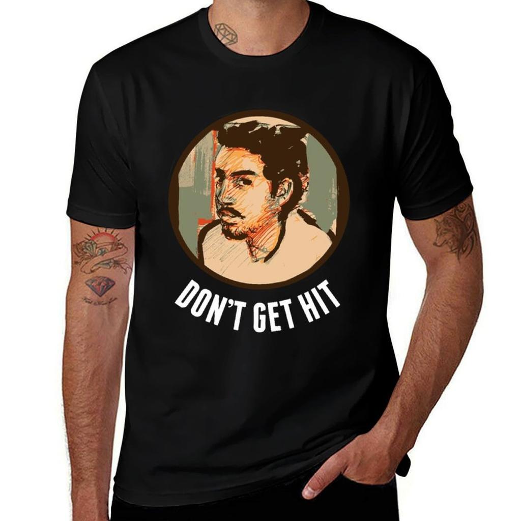Isai Dont Get Hit White Text Tshirt Sporty Casual Quick Dry Tshirt
