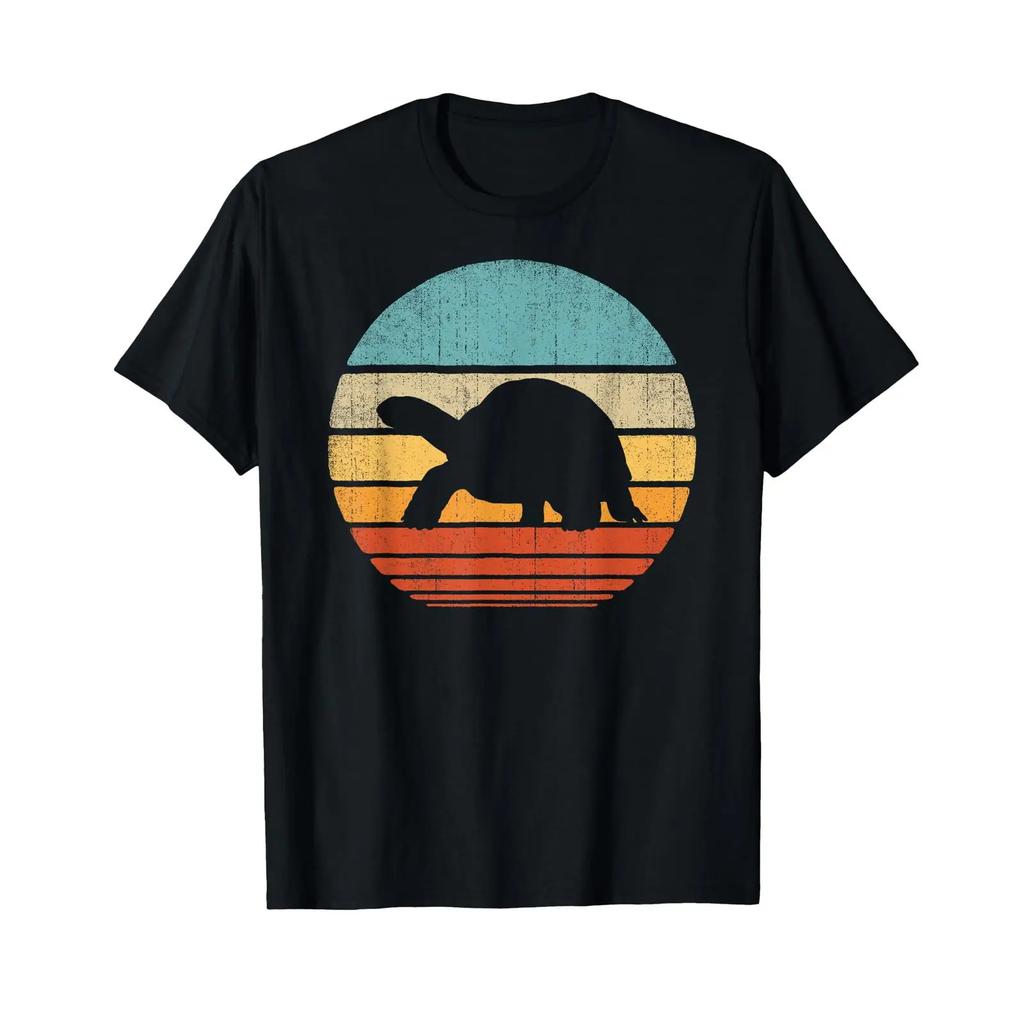 Tortoise Retro Vintage 60s 70s Sunset Turtle Reptile Animal T Shirt Vintage Fashion Graphic Top For Everyday Wear