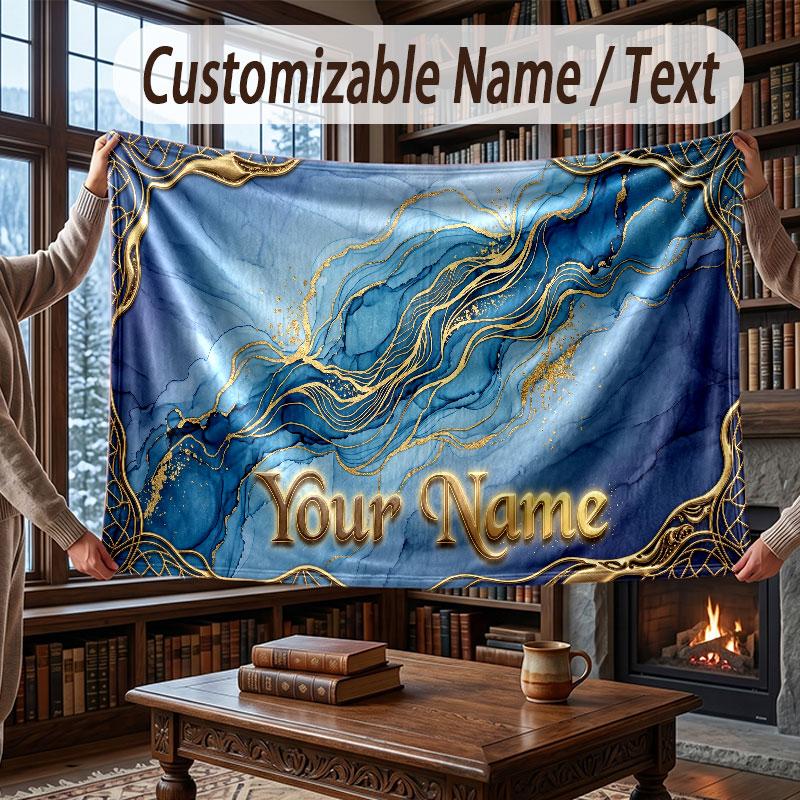 Neon Colorful Theme Throw Blanket Custom Name Text Personalized Blanket Soft Cozy Blanket for Home Sofa Bed