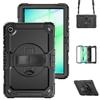 Silikon-Hybrid-PC-Tablet-Hülle mit Schultergurt für Samsung Galaxy Tab A11+ / A9+, Ständer Erhöhte Kamera Kratzfeste Schutzhülle