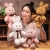 Cute Cute Bunny Doll Plush Toy Ribbon Bunny Doll Children Soothing Rag Doll Birthday Gift