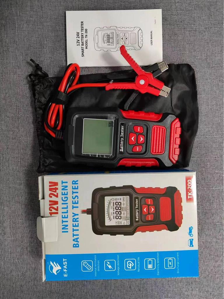 Tester inteligent E-FAST 12V/24V pentru baterii auto cu afișaj digital pentru măsurarea rezistenței interne