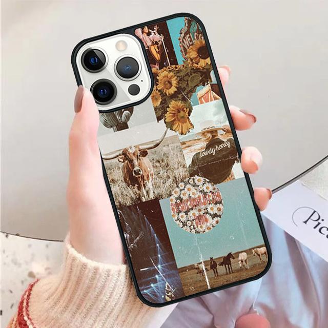 Western Cowgirl Cowboy Boho Aesthetic Phone Case Cover For iPhone 17 Air 15 16 14 Plus 11 12 13 Pro Max Apple max