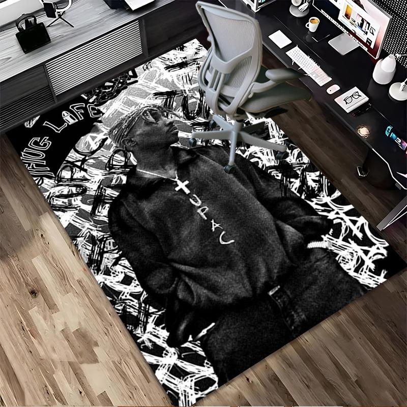 Tupac Tribute Living Room Non-Slip Area Rug Soft Carpet for Bedroom Game Playroom Sofa Office Home Decor Doormat Christmas Gift C9211187