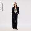 LANCY Women's Black Straight-Leg Business Trousers