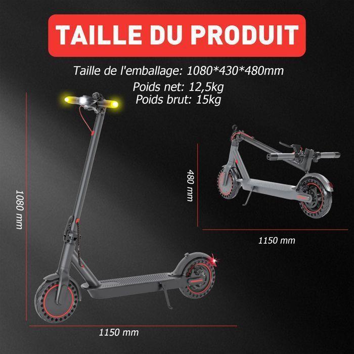 Elektryczna hulajnoga dla dorosłych - Składana - Migające światła - Zasięg 20-30km - 25km/h - Silnik 350W - Koła 8.5" - Ekran LED - Aplikacja - 10.4Ah