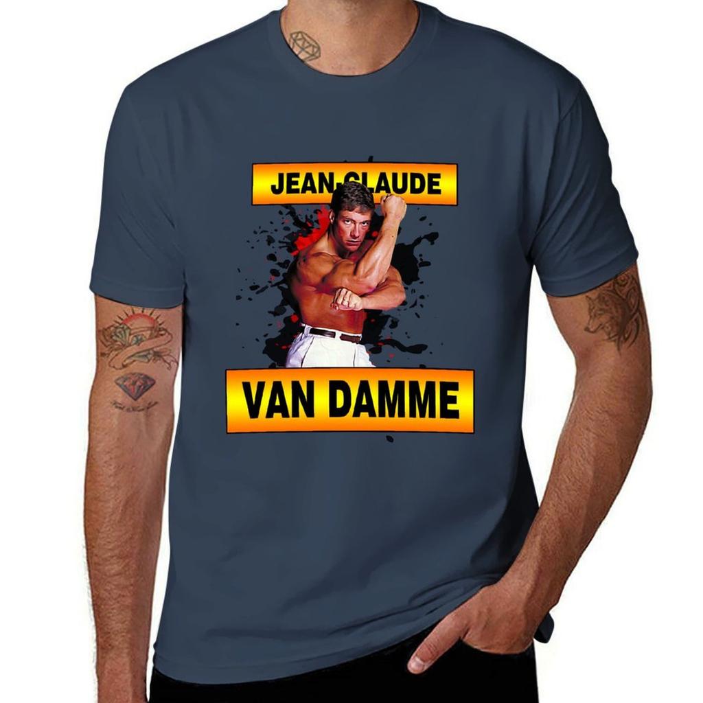Musik Vintage Retro Van Damme Weihnachts-T-Shirt Standard Passform Einfarbiges T-Shirt T-Shirt