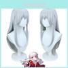 Stunning Silver Straight Hair Benghuai Starry Sky Railway Clara Cosplay Wig