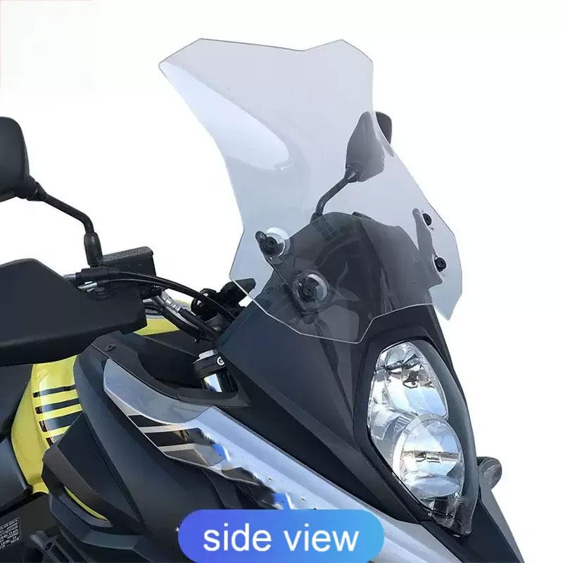 For Suzuki DL650 Modified Heightened Windshield Front Cool Race Windshield Motorcycle Windshield Thickened Deflector Accessories