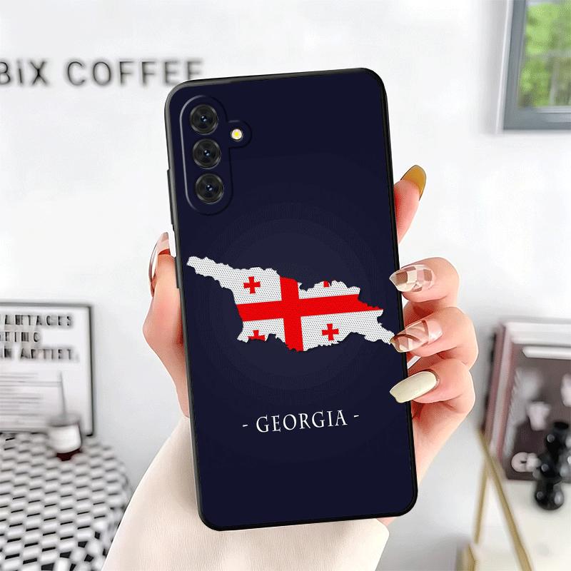 Georgia Passport Flag Soft Phone Case for Samsung A17 A37 A57 A16 A26 A36 A56 A15 A25 A35 A55 A14 A24 A34 A54 A13 A23 A33 A53 A5