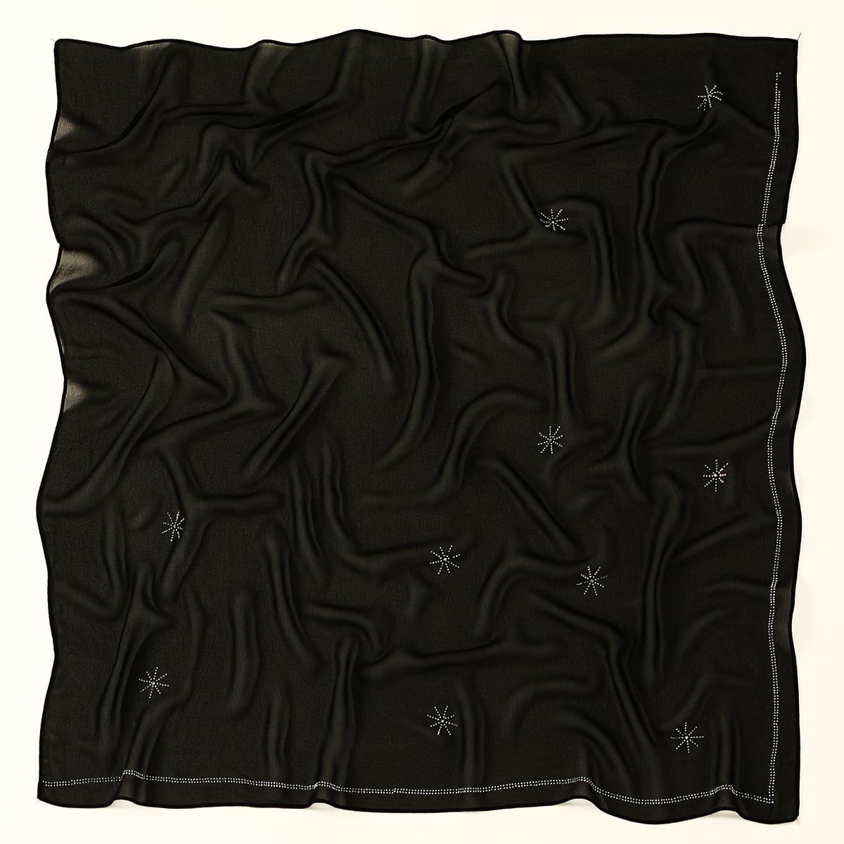 

Rhinestone Chiffon 90 Square Scarf Muslim Hijab Shawls Women Fashion Wraps Islamic Casual Cape High Quality Ladies Scarves