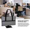 Computer Screen Carrying Case Protective Computer Display Travel Bag with Handle for Work Business Trips Black