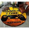 Gamer Game Controller Round Carpet for Living Room Bedroom Mat Gaming Atmosphere Decorated Home Rug Easy To Clean Decoration