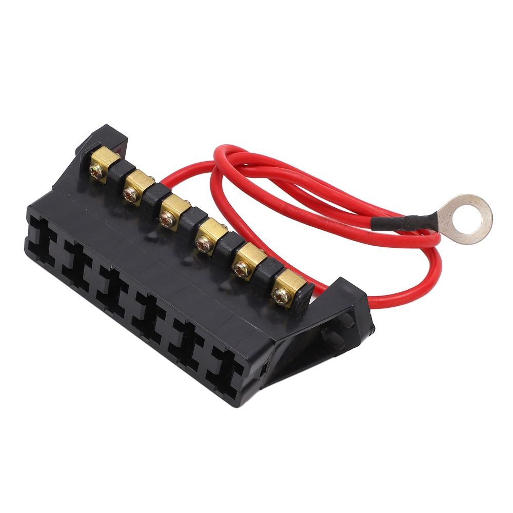1 in 6 Out Fuseing Block 6 Way Distribution Block Universal Fit Fuseing Box  Automotive