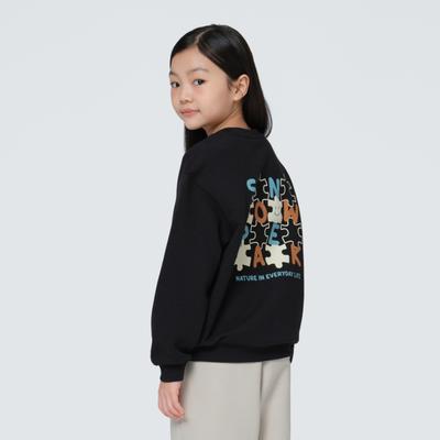 Kids Graphic Sweatshirt Black (S24FKFHT80)
