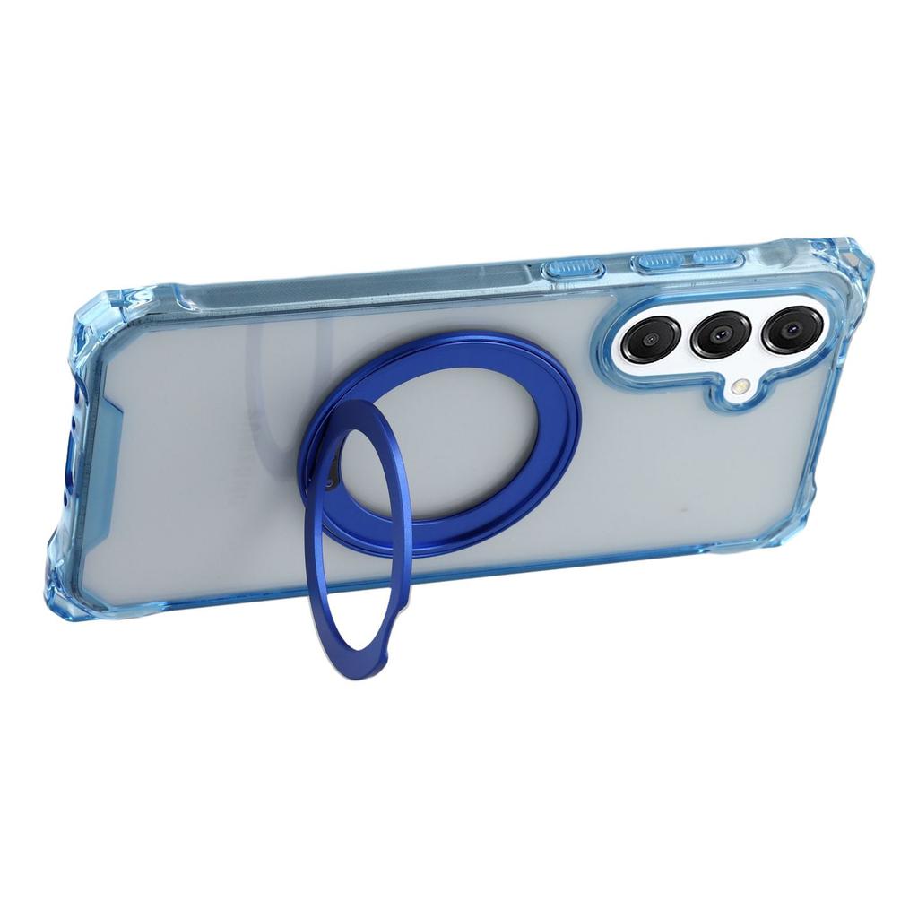 For Samsung Galaxy A55 5G Magnetic Case Ring Kickstand TPU+PC Phone Cover with Lanyard