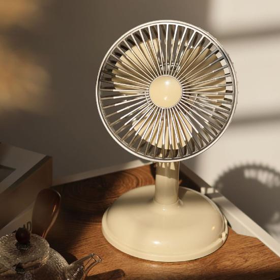 Mini Ventilador Portátil com Cabeça Inclinável de 90 Graus Ventilador de Mesa Recarregável para Casa Escritório Viagem 3 Velocidades Ajustáveis Baixo Ruído Tampa Removível