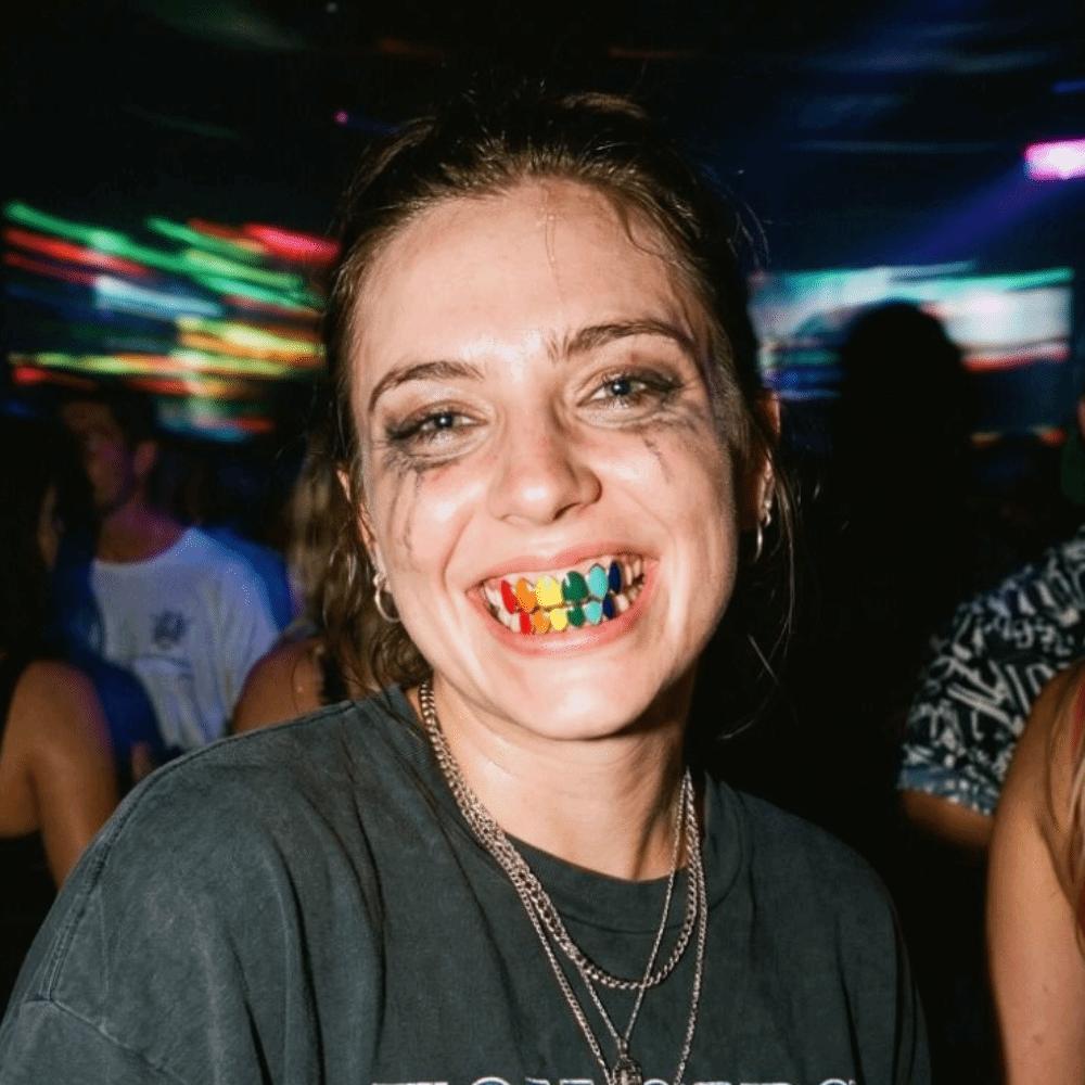 6 Teeth Hip Hop Braces Decoration Exaggerate Design Teeth Grills Colorful Dental Jewelry Rapper