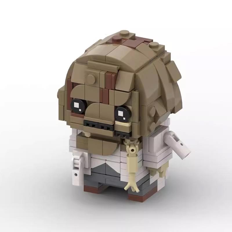Building Blocks Scarecrow Square Head Boy Creative Assembly Building Model Gift Small Particle Toy For Men
