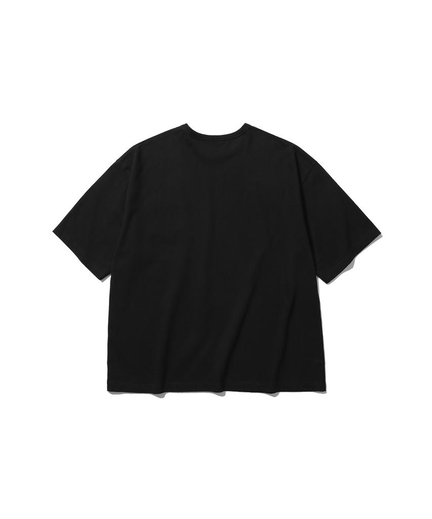 ANGLAN Essential Pocket Half Tee - Black