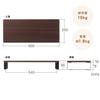 SANWA DIRECT Monitor 60cm X 25cm X 10kg Load Dark Stand/Computer Stand, (W) (D) 9.5cm (H), Wooden, Capacity, Brown, 100-MR194M