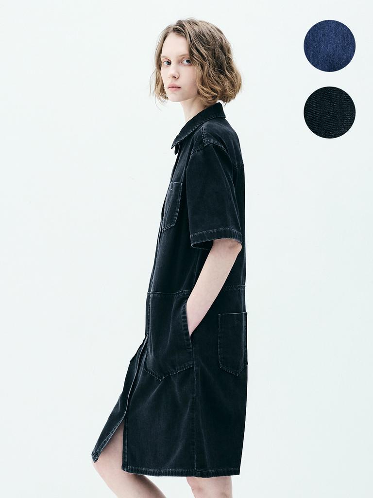 Lam Rao5019 Boxy Denim Dress