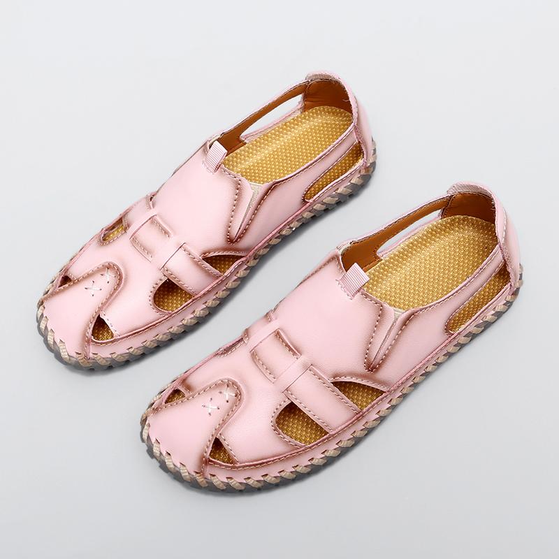 Women's Leather Sandals Casual Shoes Summer Beach Sandals