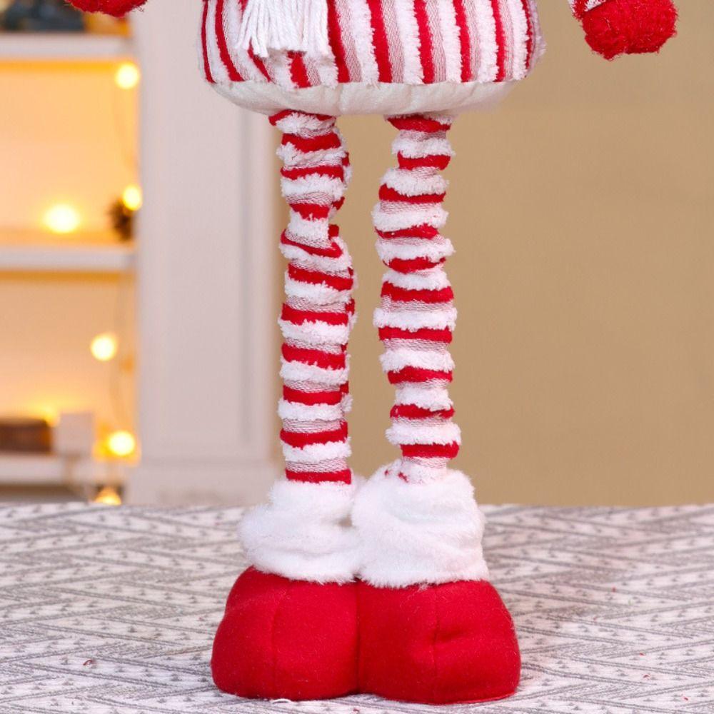 Knitted Style Christmas Telescopic Doll Standing Posture Snowman Elk Decoration Window Decoration