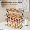 Collapsible Baking Cooling Rack Even Cooling Large Capacity Non-Stick Stand for Cakes Muffins Party Baking Use