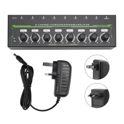 8 Channel Headphone Amplifier with 8 Channel Headphone Amplifier Fine Signal Amplification 6.35mm Vo