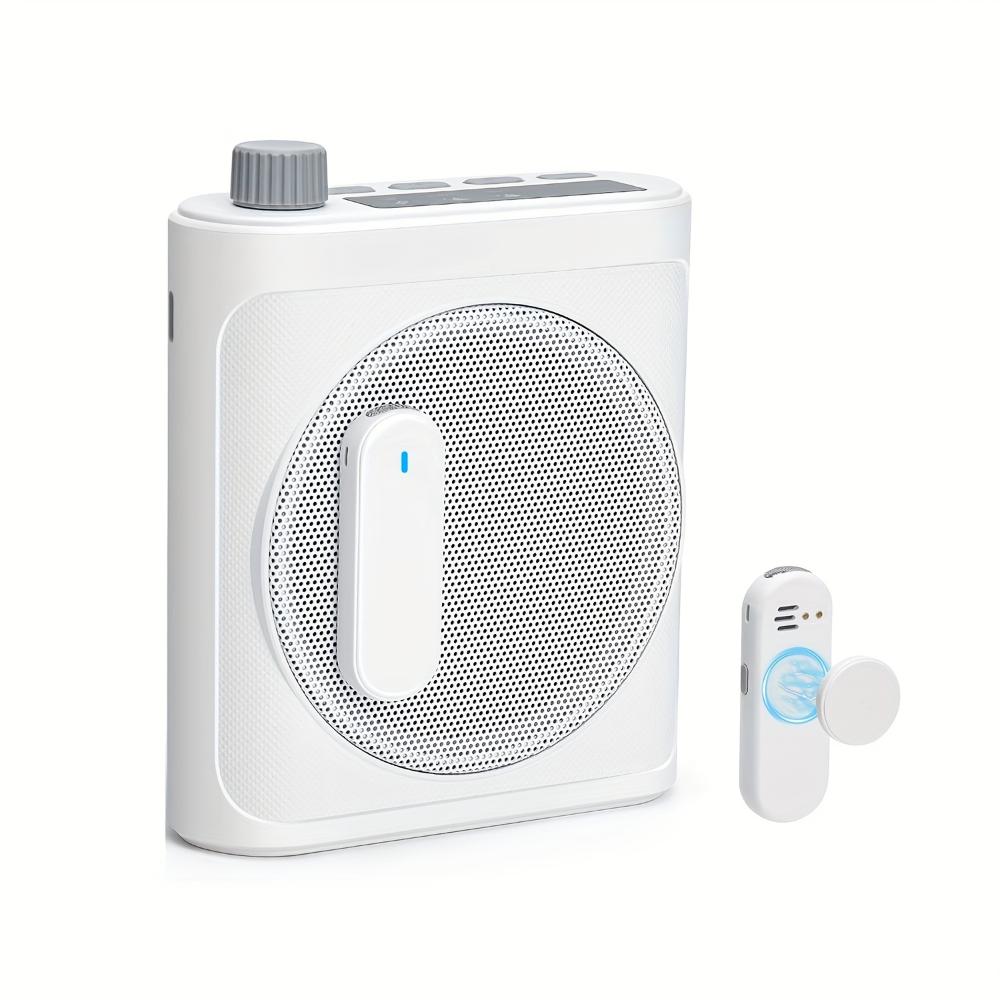 Portable wireless teacher voice amplifier,speaker built-in,with 2 wireless lapel mics,for class,lecture,training speech