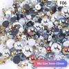 Yantuo 1000g Mixed Packaging Flat Back Pearls Resin Rhinestone Jelly Rhinestones Bulk Abs Loose Pearl for DIY Decoration