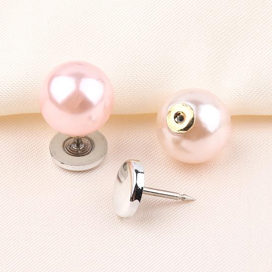 Fashion Scarf Buckles 5Pcs Fake Pearl Buttons for Clothing, Removable Decorative Brooch Pins, No Waist Tightening Pins Dresses Sew Safety Shirt