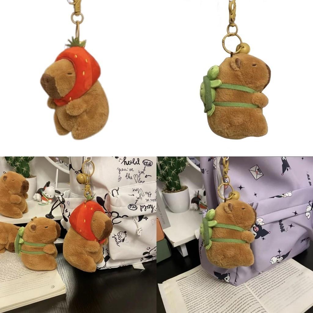 Cute Capybara Plush Keychain Bag Pendant Girls' Gift Soft And Adorable