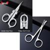 Compact Stainless Steel Nose Hair and Thread Trimming Scissors - Portable & Travel-Friendly for Students and Home Use