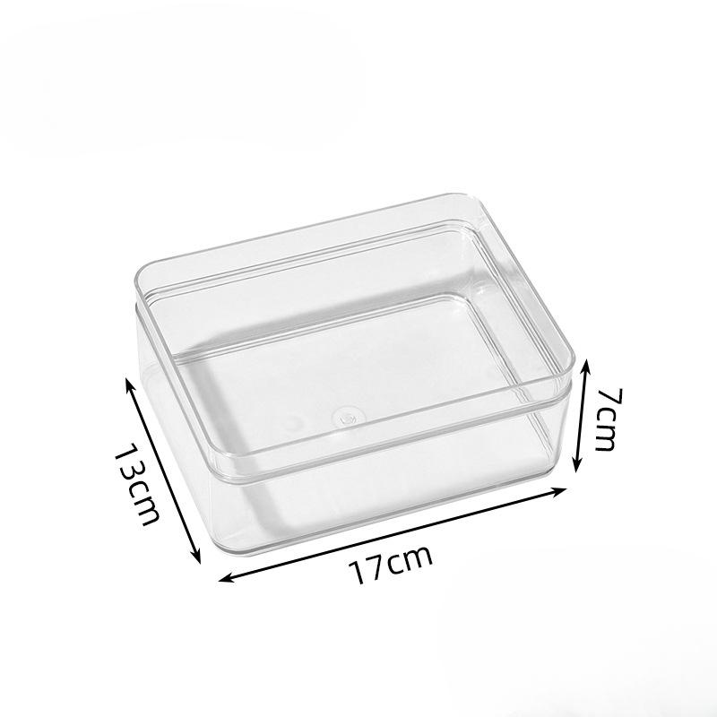 Desktop Storage Box Transparent Dust-proof Covered Organization Box Office Desk, Stationery Desk Small Sundries Box