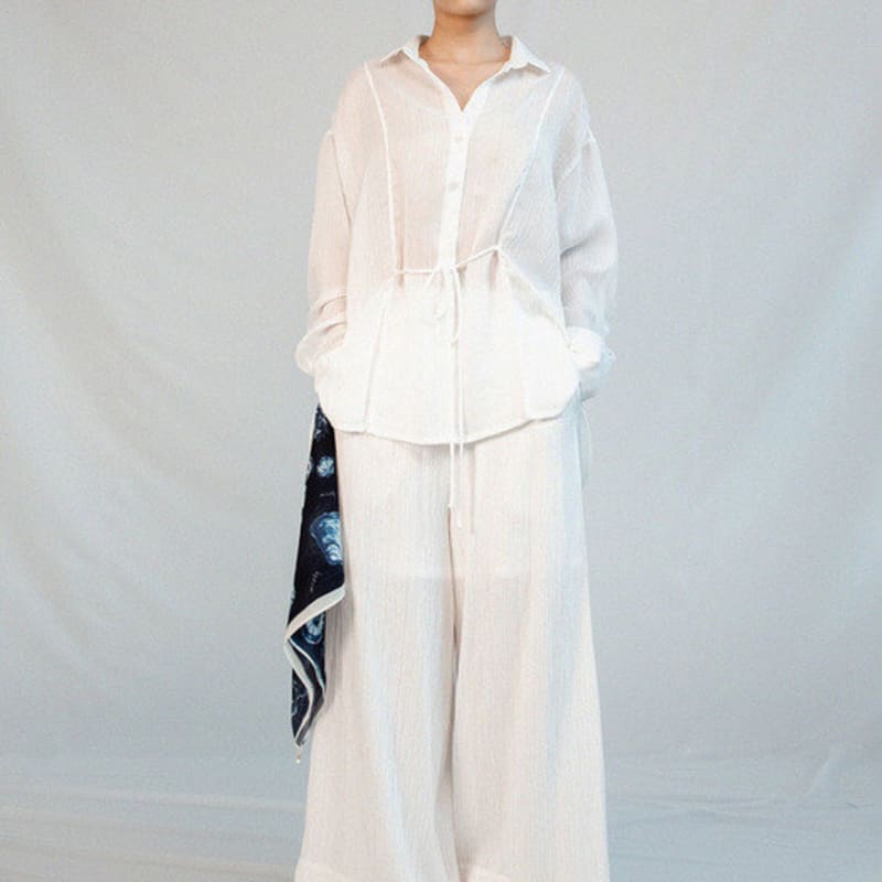 URNAVY Memory of Ocean Scarf Navy