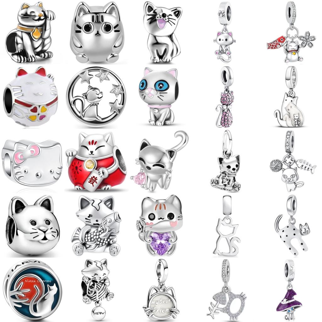 Animals Collection Charm Bead Charms copper fortune Cat Pets Compatible With Authentic Bracelets Necklaces Do It Yourself Pendants Fashion Jewellery I