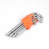 9-Piece Cr-v Hex Key Wrench Set, Includes Star-Shaped L-Type Wrenches, Precision T10, T15, T20, T27, T30, T40, T45, and T50 (Star-Shaped)