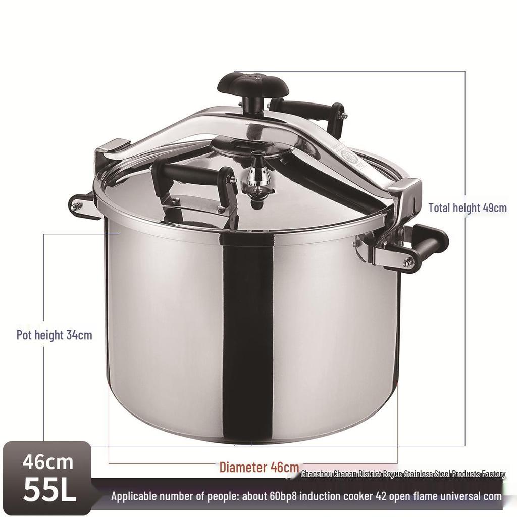 Explosion-Proof Stainless Steel Commercial Pressure Cooker and Wok