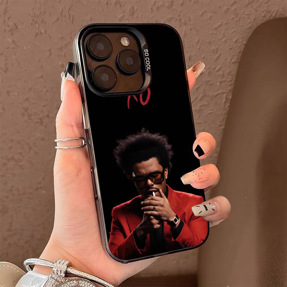 Singer The Weekend Phone Case for iPhone 17 17Air 16 15 14 13 12 11 Pro Max Plus Colorful Silver