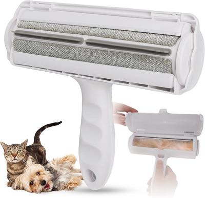Removedor de pelos de animais de estimação, escova de fiapos e pelos, pente de 2 vias para cães e gatos, ferramenta de limpeza conveniente, base de escova de pelos de cães e gatos, sofá e roupas para casa