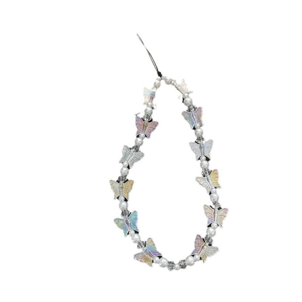 Anti-lost Candy Colors Cellphone Keychain Y2K Butterfly Mobile Phone Chain Phone Accessories
