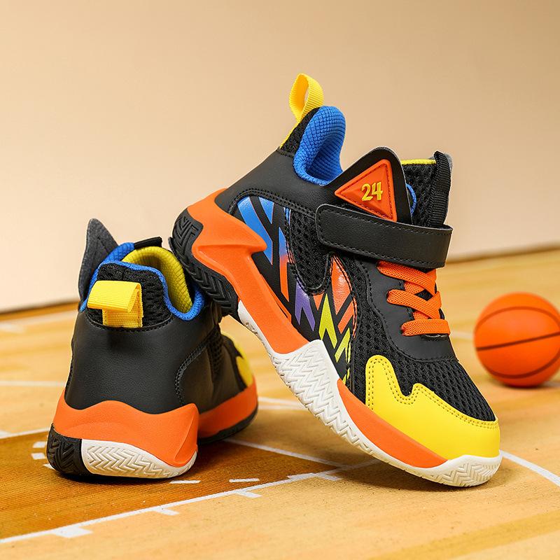 Children's Basketball Shoes 2025 Summer New Professional Training Shoes Boys Sports Shoes Girls Mesh Breathable Children